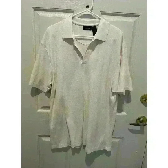 Claiborne Other - Claiborne Mens Polo Shirts Size XL Color Ivory Short Sleeve